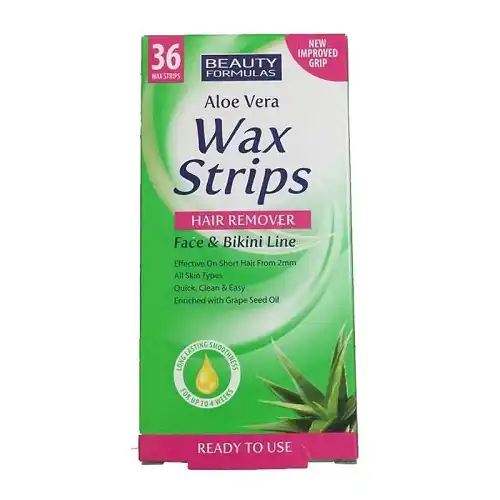 Beauty Formulas Hair Removal Wax Strips Face & Bikini Line